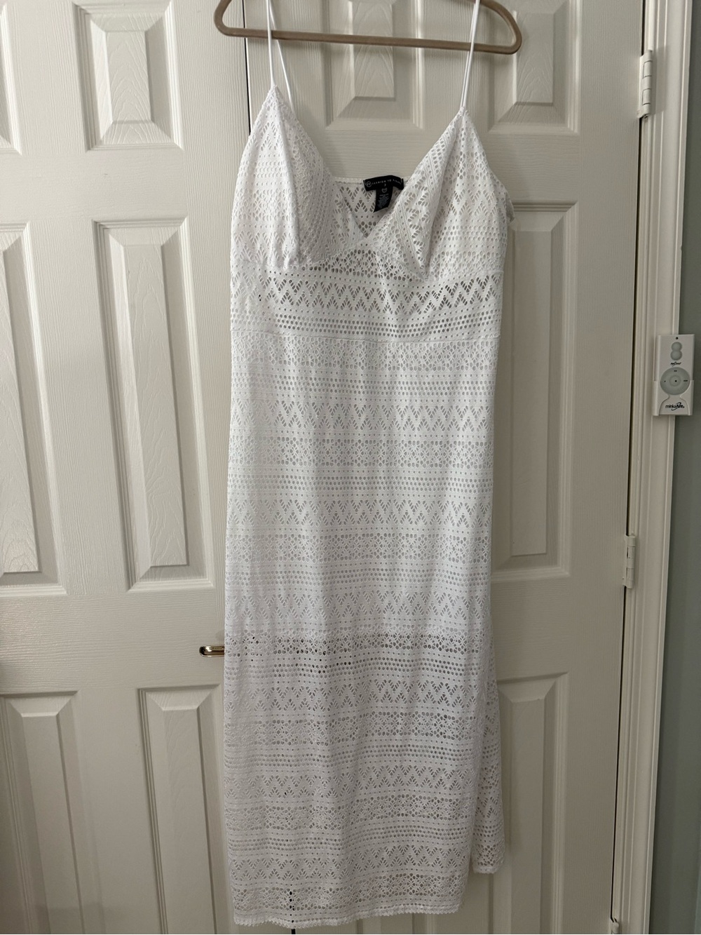 White Crochet Slip Dress with Delicate Straps